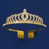 Super flash children's claw diamond crown alloy inlaid water diamond hair comb plug, princess birthday gift, fashionable accessory crown Application Scenario